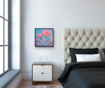 Load image into Gallery viewer, Original painting shown in a bedroom on a dove grey wall
