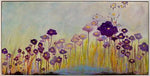Load image into Gallery viewer, This large format original painting is in soft purples, violets, mauves, golds, blues, and greens. It will make a bold, contemporary statement over a sofa, or on a large wall. I created this painting reflecting on the essence of our loved ones who are always in our hearts.  No tax!
