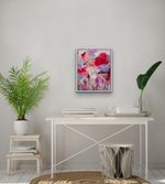 Load image into Gallery viewer, Painting shown on a light grey wall above a credenza
